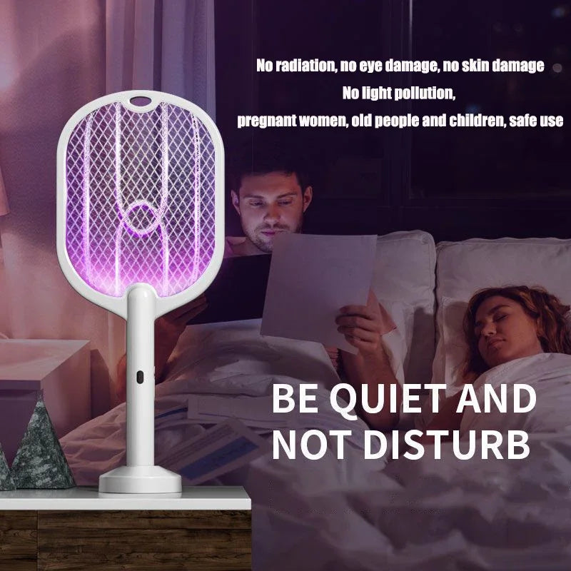 Upgraded 3000V Mosquito Swatter with TYPE-C Charging Lamp