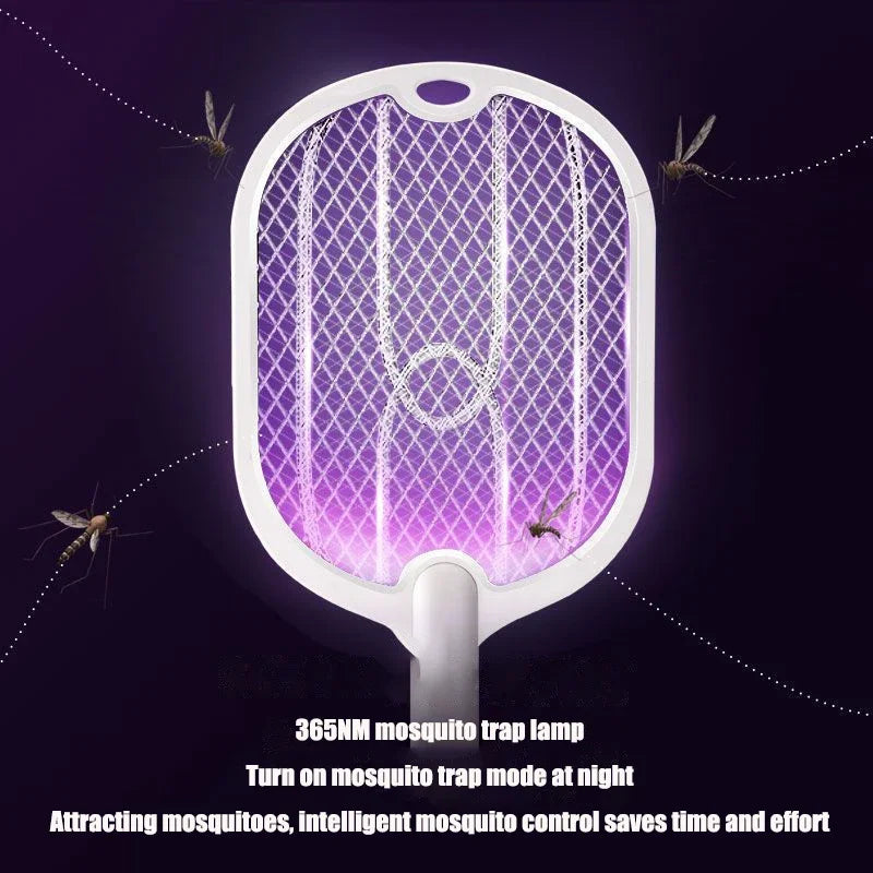 Upgraded 3000V Mosquito Swatter with TYPE-C Charging Lamp