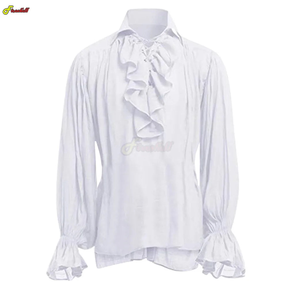 Medieval Adults Halloween Costumes Autumn Casual Shirts