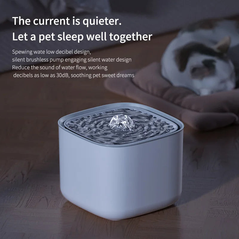 3L Cat Water Fountain - Auto Recirculating USB Electric Water Dispenser
