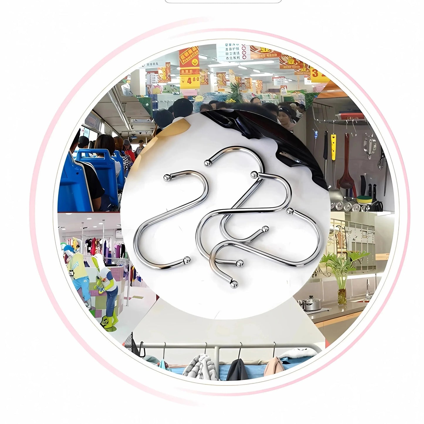 10pcs Stainless Steel S Shaped Hook