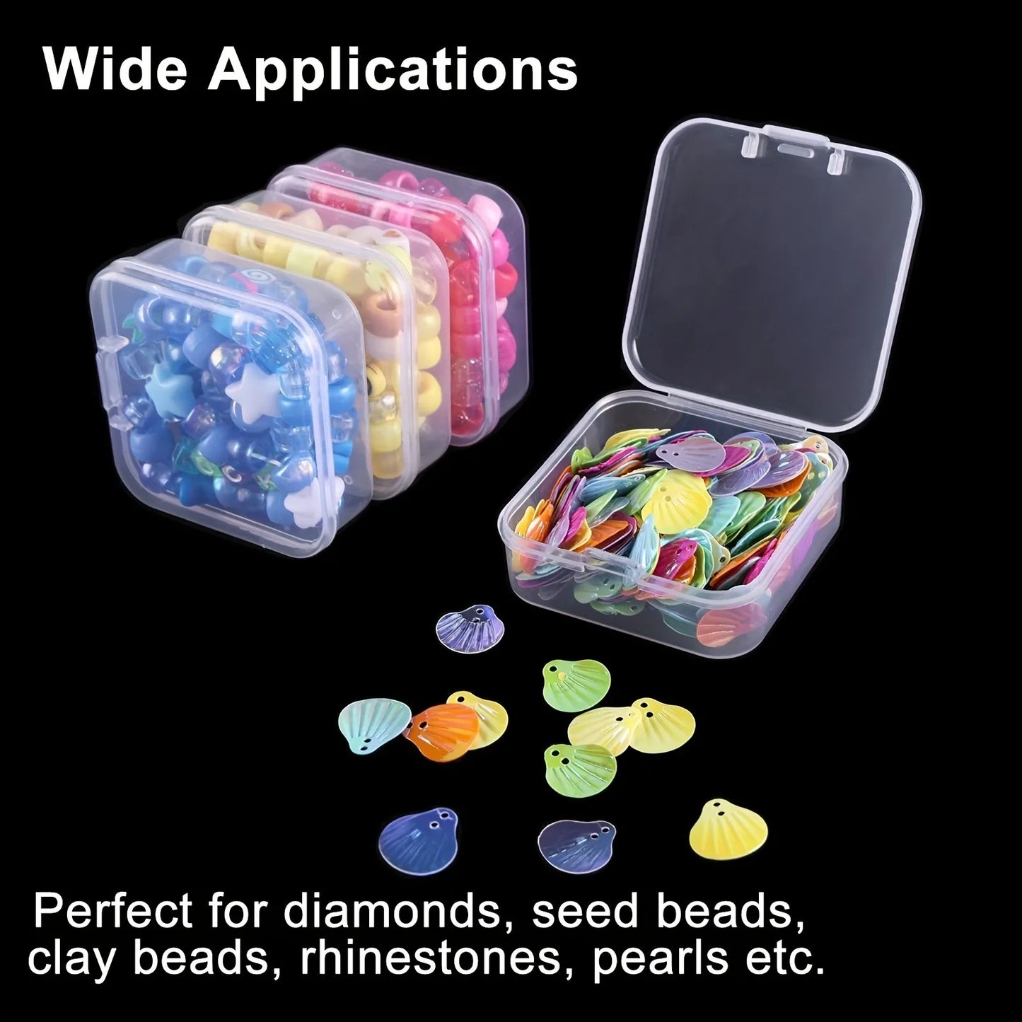 14pcs in 1 Set Beaded Storage Box Nail Art Jewelry Earring Seed Beads Storage Bottle DIY Diamond Painting Rhinestone Craft
