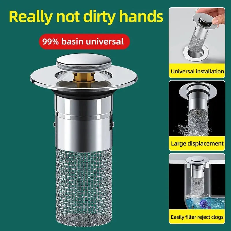 1PCS Washbasin Leak Plug, Stainless Steel