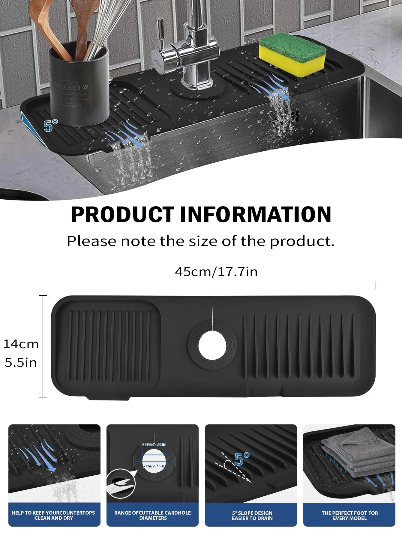 Leeseph Kitchen Silicone Sink Faucet
