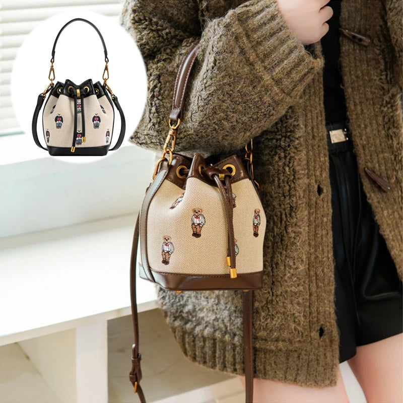 2024 Bucket Handbag for Women – High Capacity Crossbody & Clutch Purse