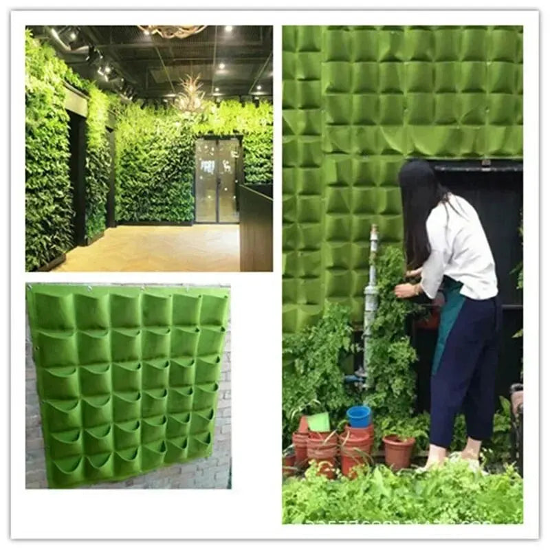 NEW Wall Hanging Pockets Planting Bags Flower Pot Home Garden