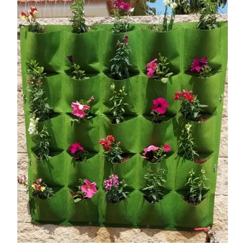 NEW Wall Hanging Pockets Planting Bags Flower Pot Home Garden