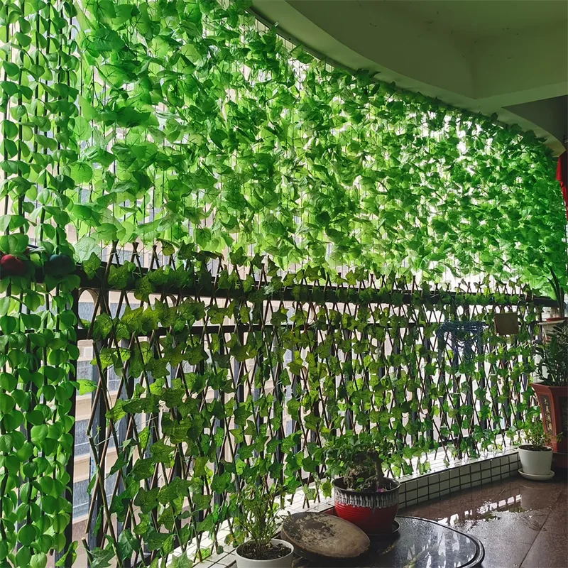 Artificial Green Ivy Leaf Garland - Hanging Vine for Decor