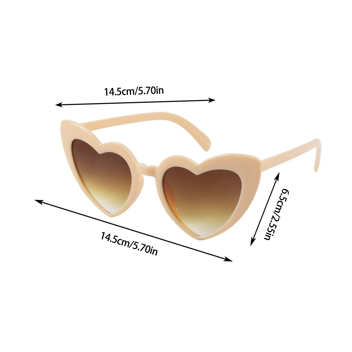 Heart Shaped Cat Eye Sunglasses - Retro Style for Women