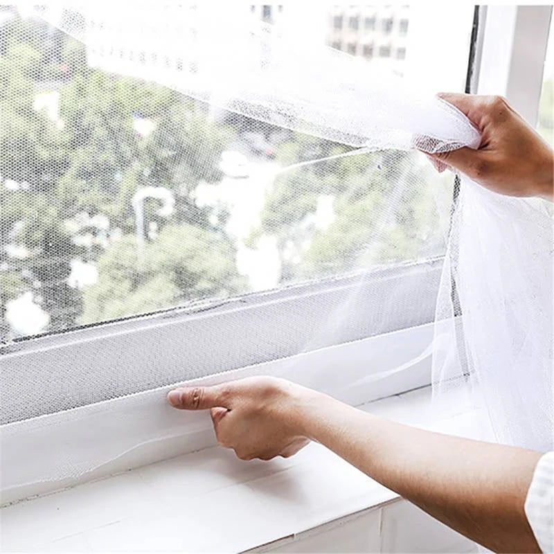 EW Household Self-Adhesive Anti-Mosquito Screen Window Invisible Window Screen DIY Encryption Window Screen Free Velcro