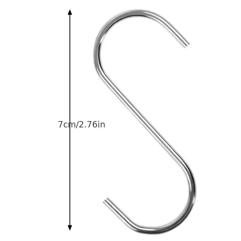 10pcs Stainless Steel S Shaped Hook