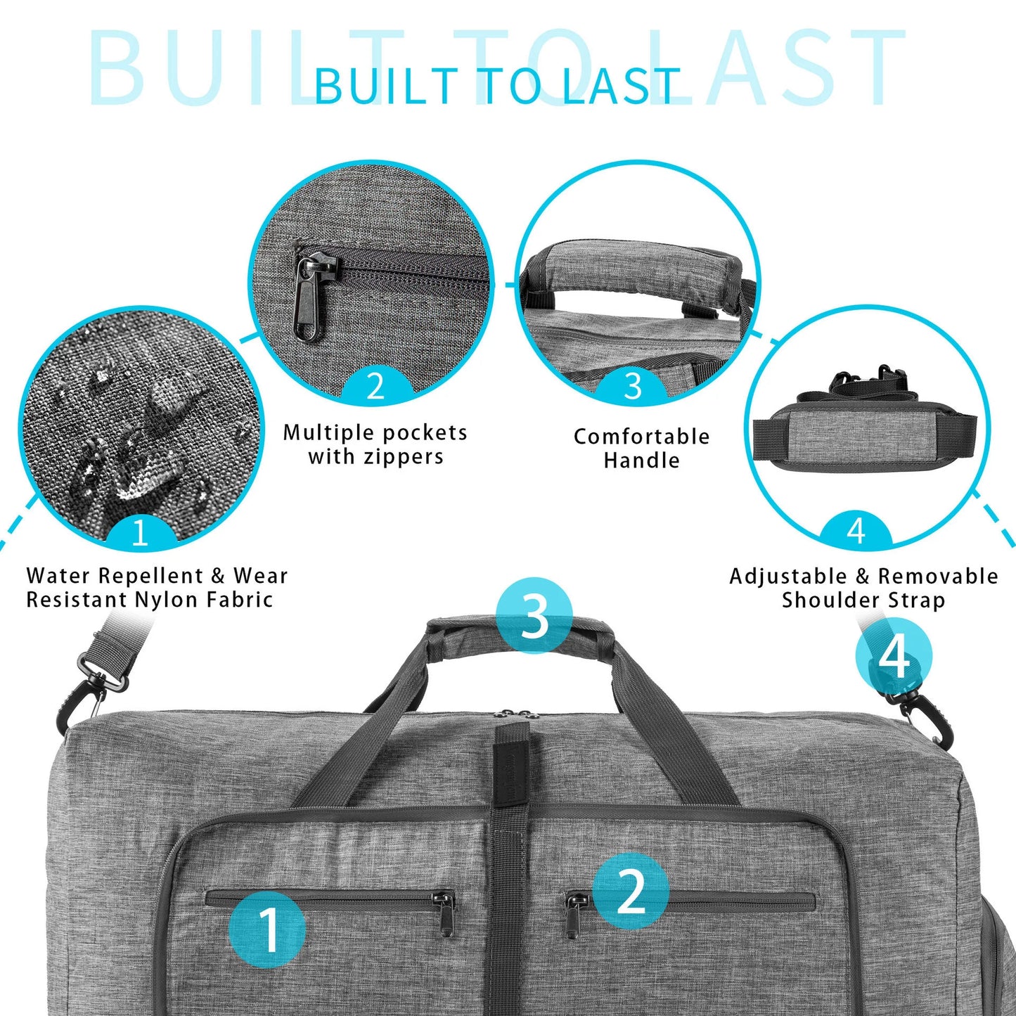 Large Capacity 85L Travel Duffel Bag | Waterproof Oxford Shoulder Sports Bag