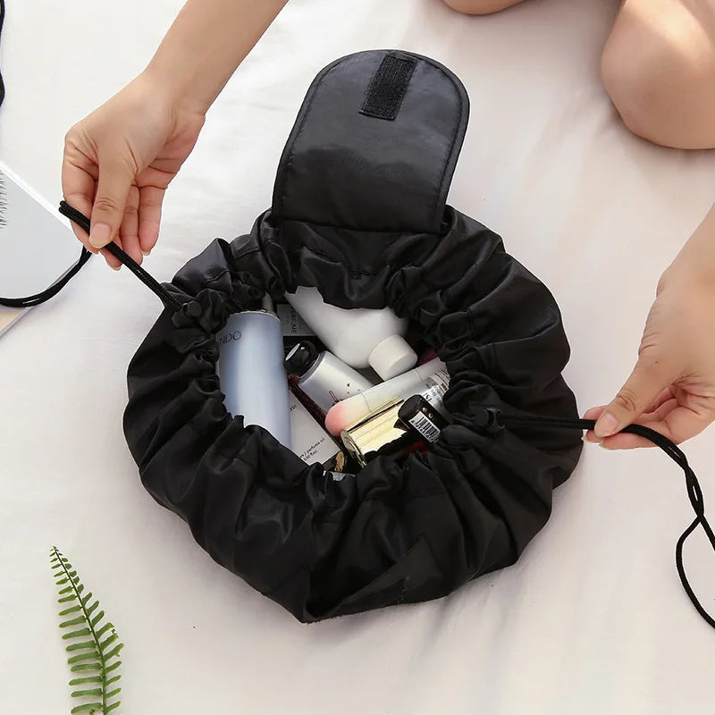 Women’s Drawstring Cosmetic Bag - Portable Waterproof Makeup Organizer