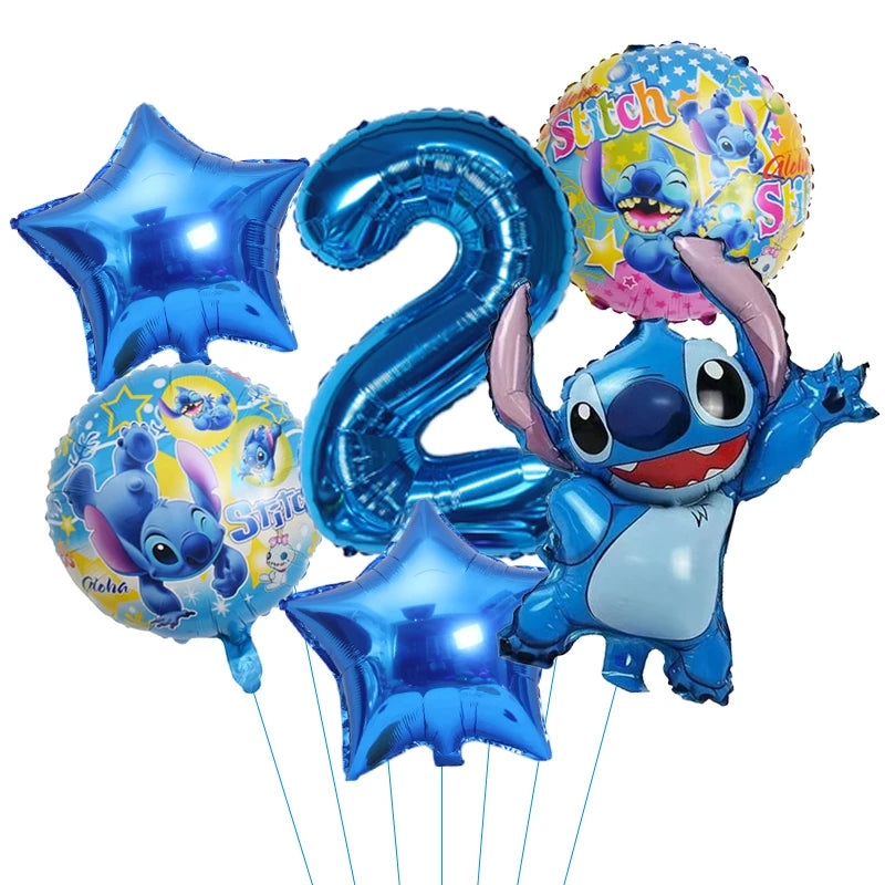 Disney Lilo & Stitch Party Balloons - 32" Number Balloon Set