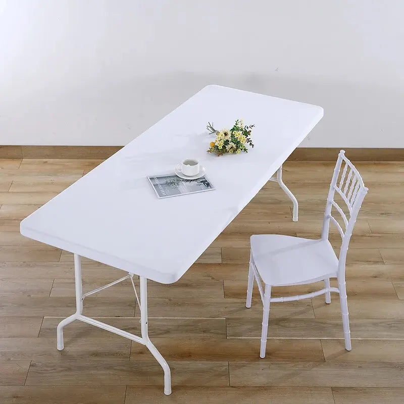1pc Washable Rectangular Tablecloth for Outdoor Parties and Camping- Foldable, Elastic and Fitted - 4ft/6ft Size Fabric for Home