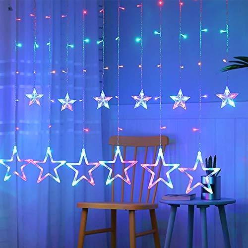 12 Stars Curtain String Lights | Window Hanging Fairy Lights