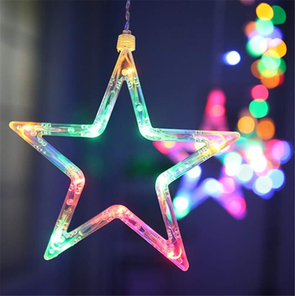 12 Stars Curtain String Lights | Window Hanging Fairy Lights