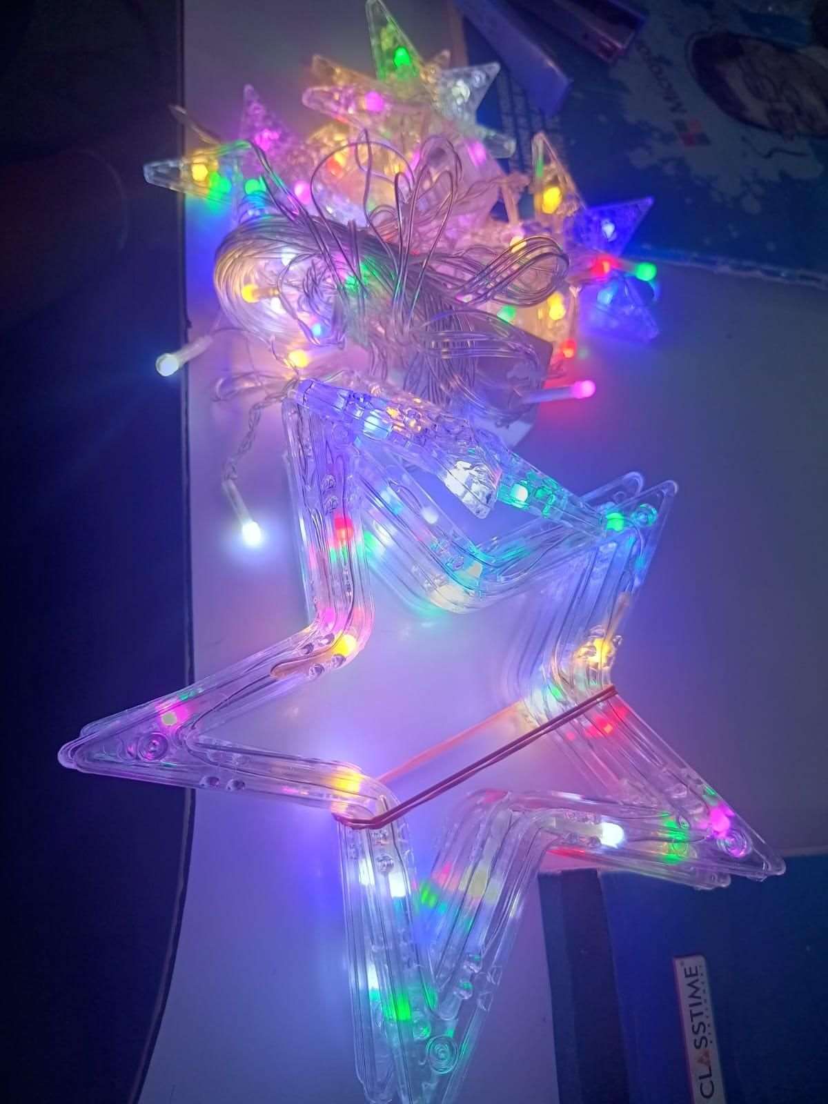 12 Stars Curtain String Lights | Window Hanging Fairy Lights