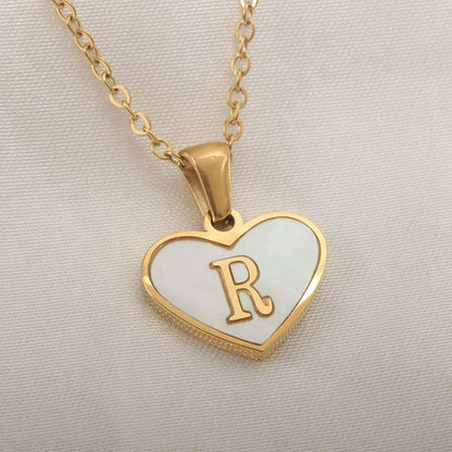 26 Letter Heart-Shaped Necklace Personalized