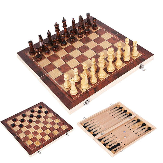 3 in 1 Backgammon Chess Set | Travel Chess Set with New Design
