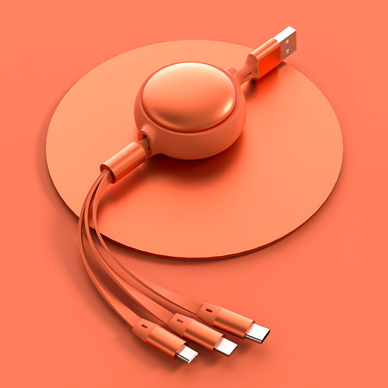 3-in-1 USB Cable | Micro USB & Type-C Retractable Charging