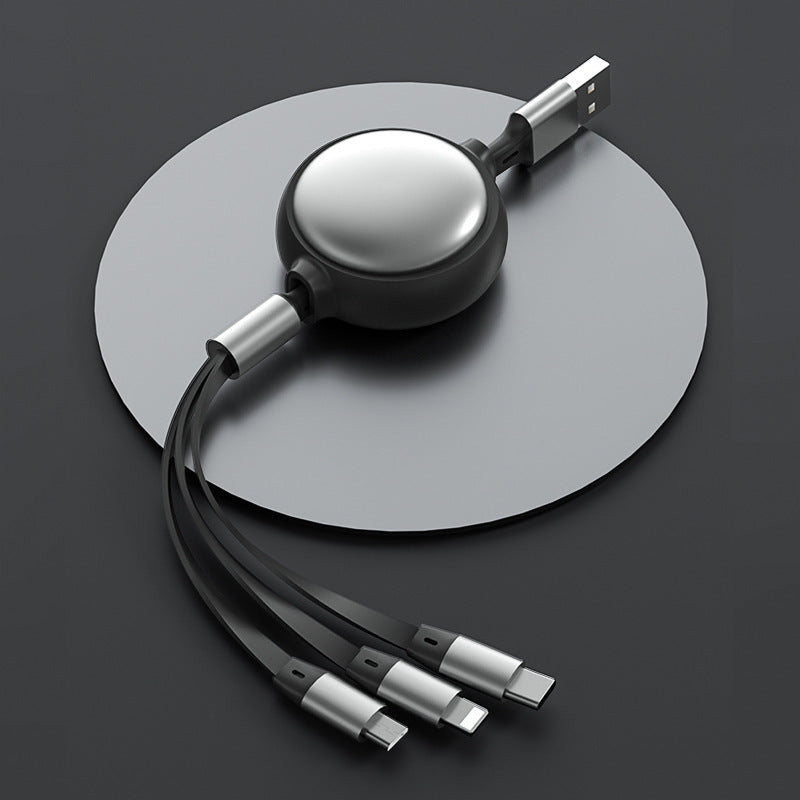 3-in-1 USB Cable | Micro USB & Type-C Retractable Charging