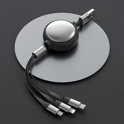 3-in-1 USB Cable | Micro USB & Type-C Retractable Charging
