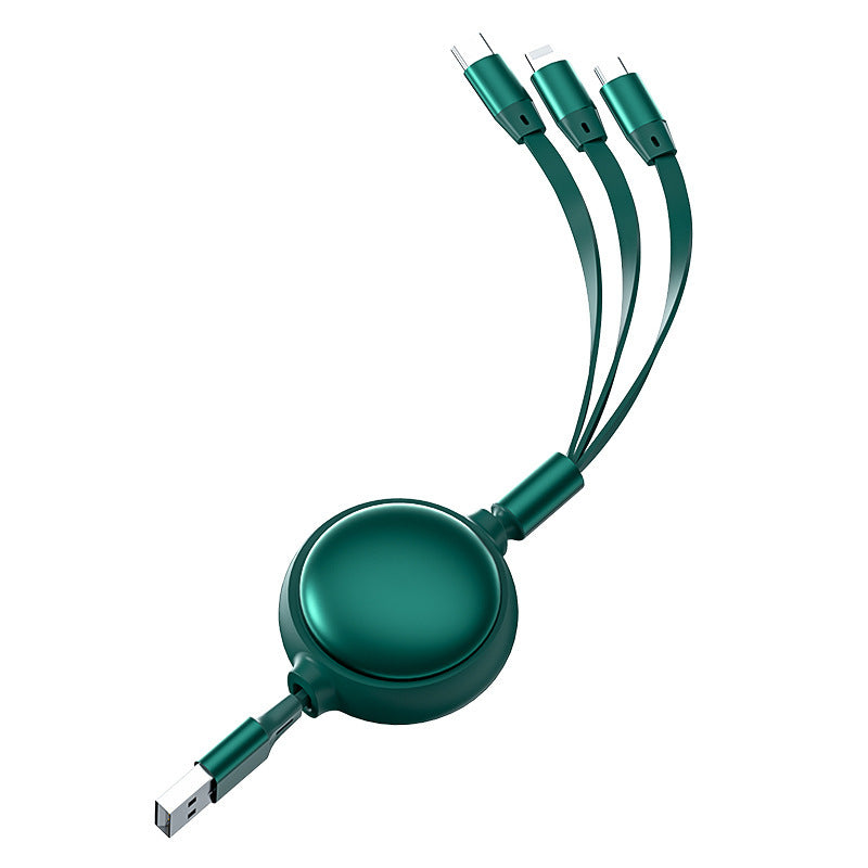 3-in-1 USB Cable | Micro USB & Type-C Retractable Charging
