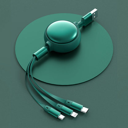 3-in-1 USB Cable | Micro USB & Type-C Retractable Charging