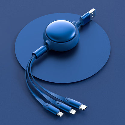 3-in-1 USB Cable | Micro USB & Type-C Retractable Charging