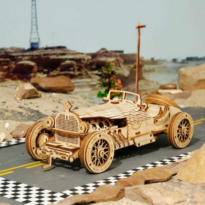 3D Wooden Puzzle Train Model