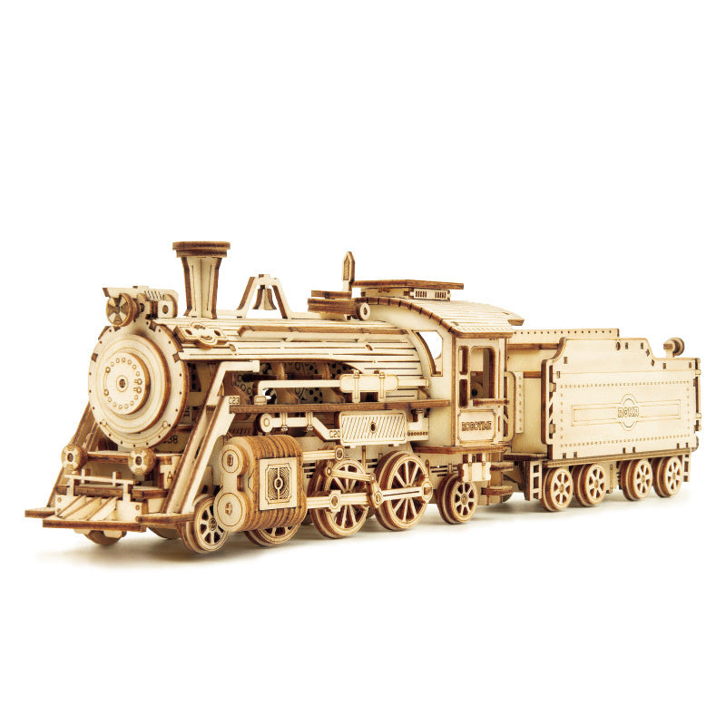 3D Wooden Puzzle Train Model