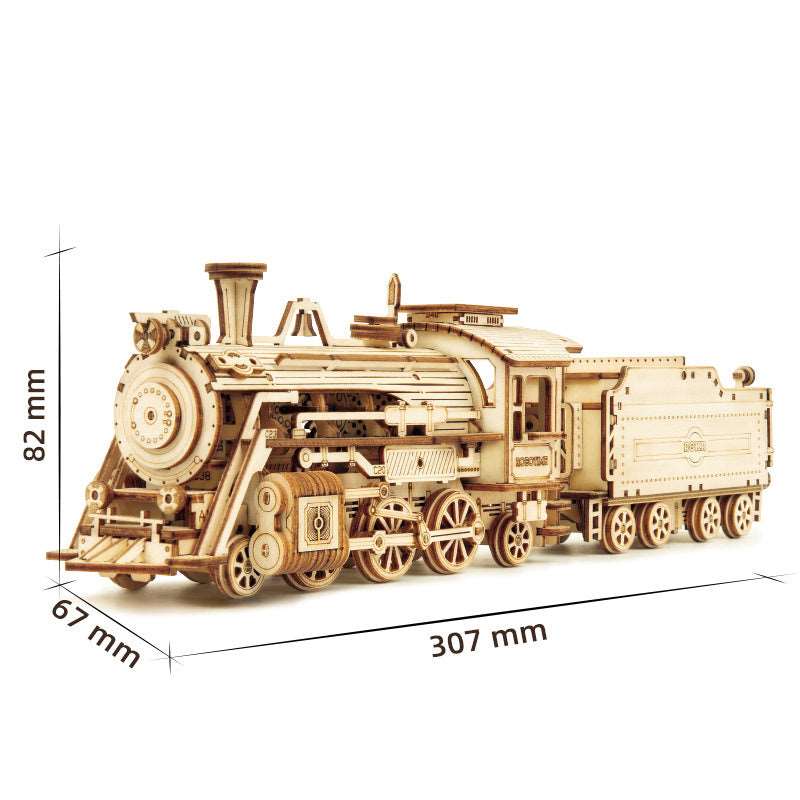 3D Wooden Puzzle Train Model