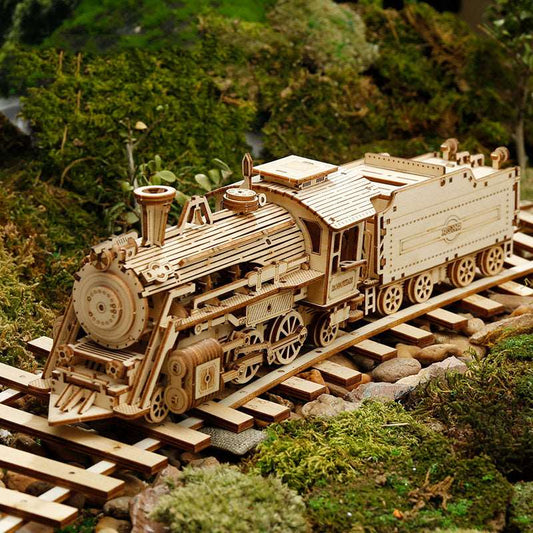 3D Wooden Puzzle Train Model