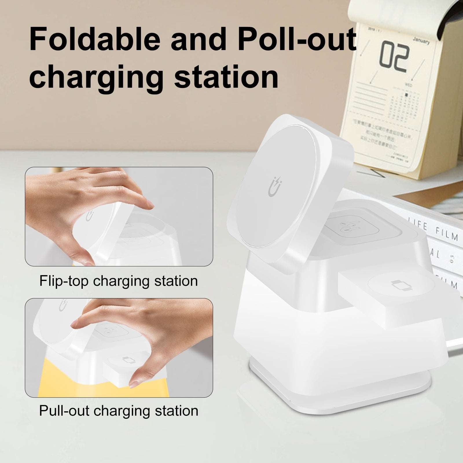 4-in-1 Rotatable Wireless Charger Stand