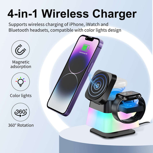 4-in-1 Rotatable Wireless Charger Stand