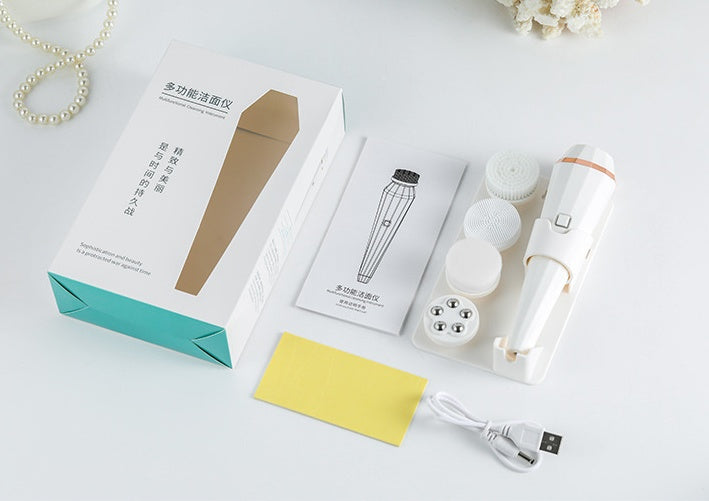 4-in-1 USB Rechargeable Facial Cleansing Brush