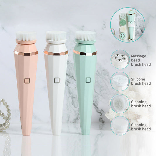4-in-1 USB Rechargeable Facial Cleansing Brush