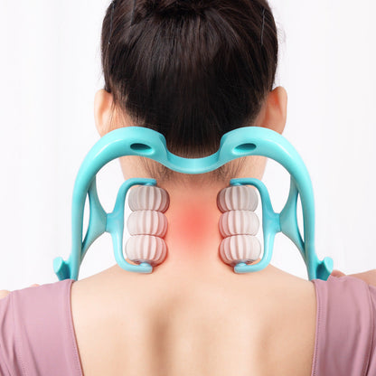 6-Wheel Neck Massager | Multifunctional Manual Roller for Instant Relief