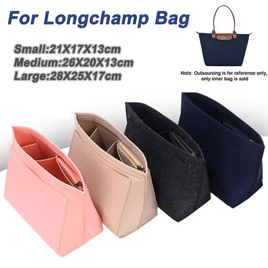 Felt Insert Bag for Longchamp Handbag - Portable Purse Organizer
