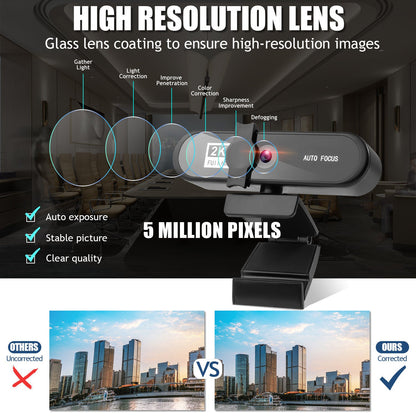 Beauty 4K Auto Focus Computer Camera Network USB Live Webcam