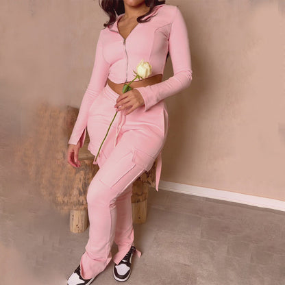 Cargo Pants With Pockets High Waist Drawstring Wide Leg Straight Trousers For Women Overalls