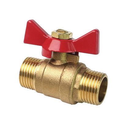 1/4" 3/8" 1/2" 3/4" Female To Female Thread Two Way Brass Shut Off