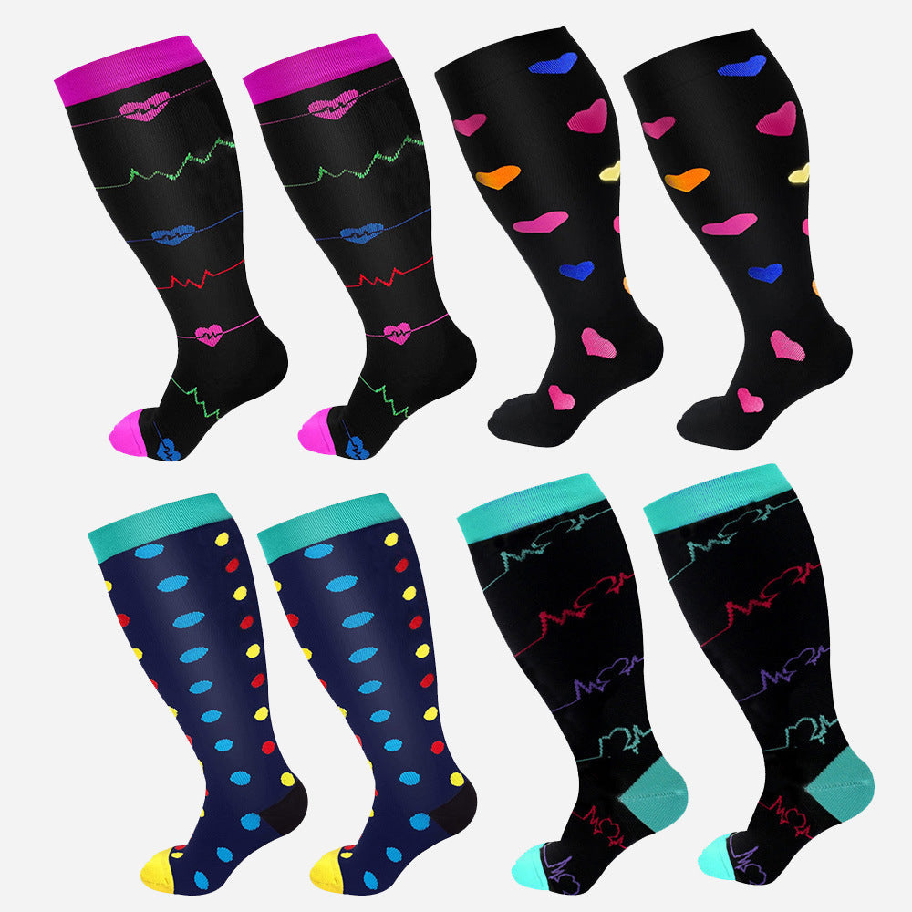 Plus Size Compression Socks - High Elasticity for Men & Women