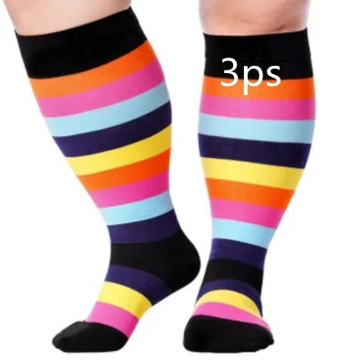 Plus Size Compression Socks - High Elasticity for Men & Women