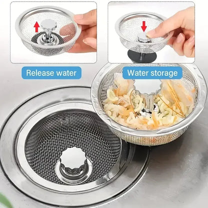 2Set Kitchen Sink Strainer With Handle & Stopper