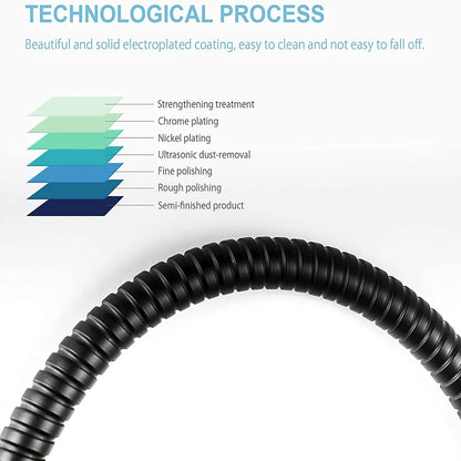 1.5/2M Black SUS 304 Flexible Shower Hose Long Bathroom