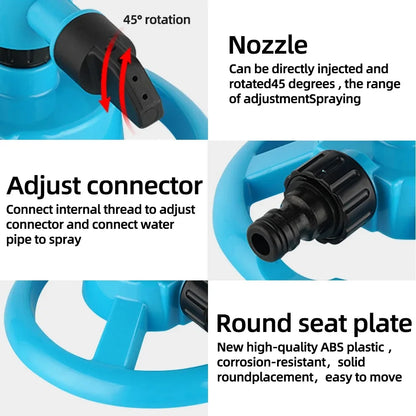 360° Automatic Rotating Sprinkler Nozzle for Garden Irrigation