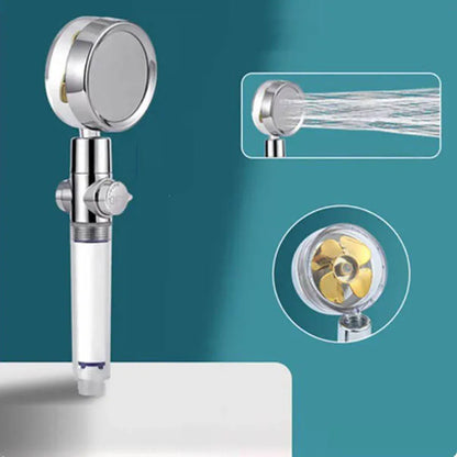 Pressurized Shower Head Water Saving 360 Rotating Twin Turbo