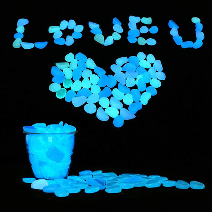 500pcs Glow in the Dark Garden Pebbles for Decorative Landscaping